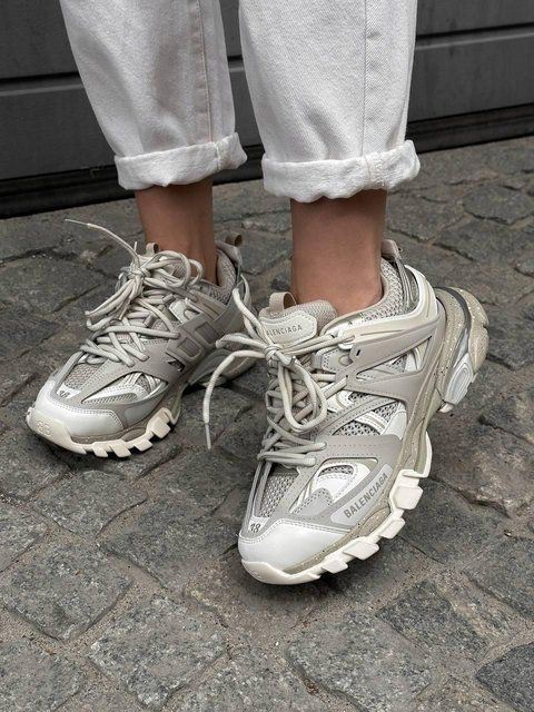 Бежеві кросівки Balenciaga Track Yelered Cream White x Баленсіага Трек 36 ALL11118 фото