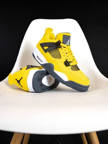 Кросівки жовті унісекс Джордан 4 Ретро Jordan 4 Retro SE Yellow 41 ALL07866M фото