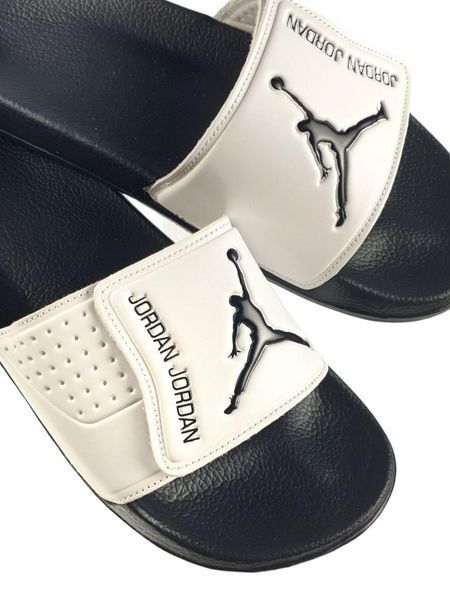 Білі шльопанці унісекс Jordan Slides White Black х Джордан 36 ALL17233 фото