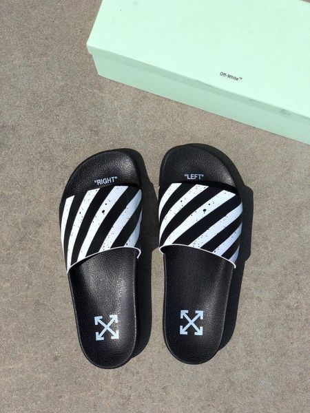 Чоловічі чорні шльопанці, капці Slippers OFF White Black White х Найк 40 ALL04427 фото