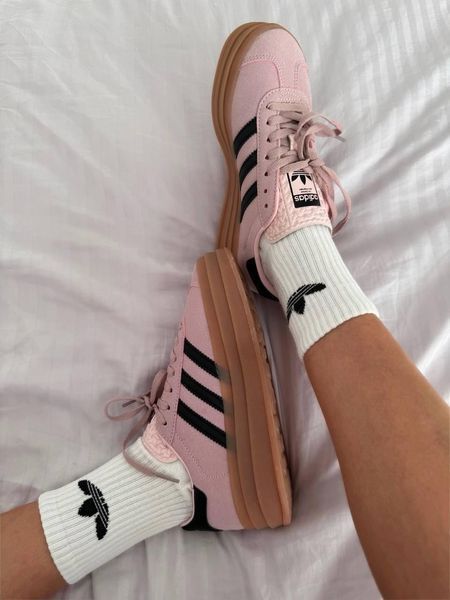 Жіночі рожеві кросівки Adidas Gazelle Bold Platform Pink Black Gum х Адідас Газель 36 ALL16647 фото