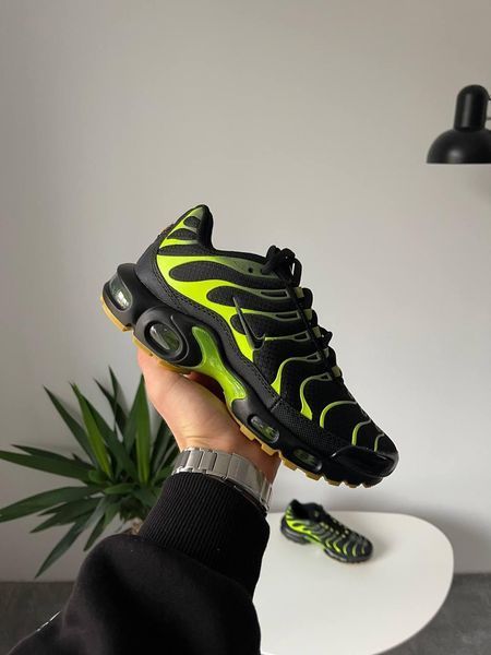 Чоловічі чорні кросівки Nike Air Max TN Plus Black Green х Ейр Макс ТН 40 ALL19529 фото