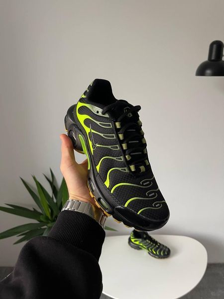 Чоловічі чорні кросівки Nike Air Max TN Plus Black Green х Ейр Макс ТН 40 ALL19529 фото