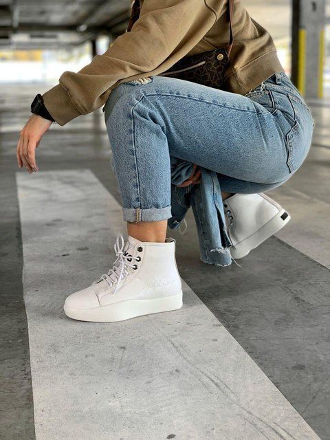 Білі жіночі кросівки Adidas Y-3 Bashyo II High Top Sneakers White х Адідас 37 ALL16005 фото