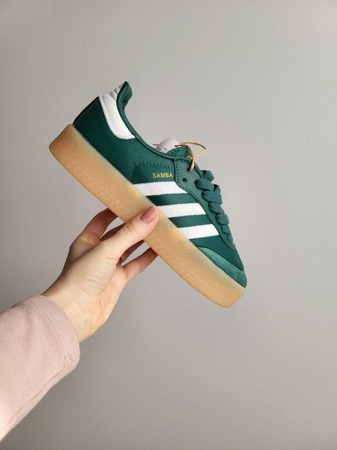 Зелені жіночі кросівки Adidas Samba XLG Platform Green x Самба ALL17826 фото