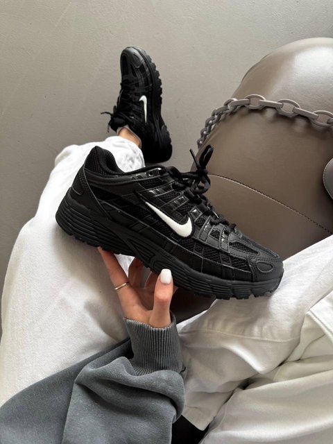 Чорні кросівки унісекс Nike P-6000 Black White х Найк 36 ALL20129 фото