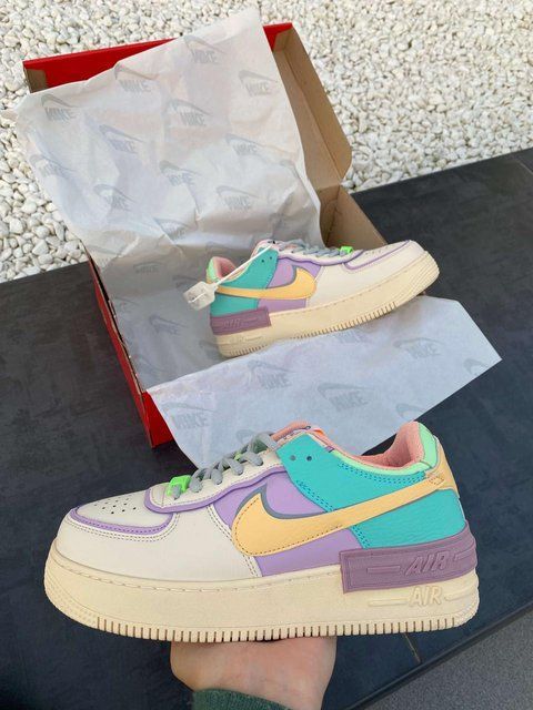 Бежеві шкіряні кросівки Найк Ейр Форс жіночі Nike Air Force Shadow Pale Ivory 36 ALL00990W фото