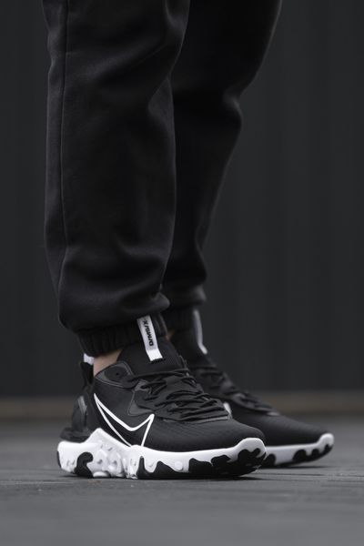 Чорні чоловічі кросівки Nike React Vision Black White х Найк 40 ALL22586 фото