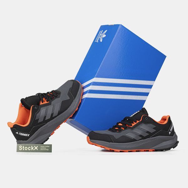 Чорні чоловічі кросівки Adidas Terrex Black Grey Orange х Террекс 41 ALL23065 фото