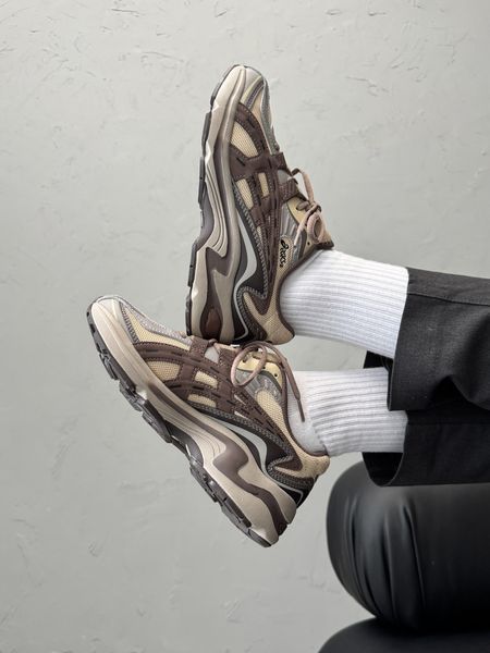 Бежеві кросівки унісекс Asics Gel Preleus Beige Brown Grey х Ассікс 40 ALL14787 фото