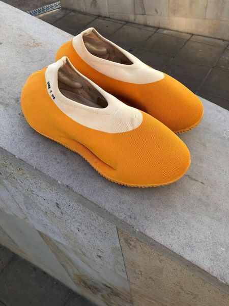 Жовті літні крокси Адідас Ізі унісекс Adidas Yeezy Knit RNR Sulfur 36 ALL07990W фото
