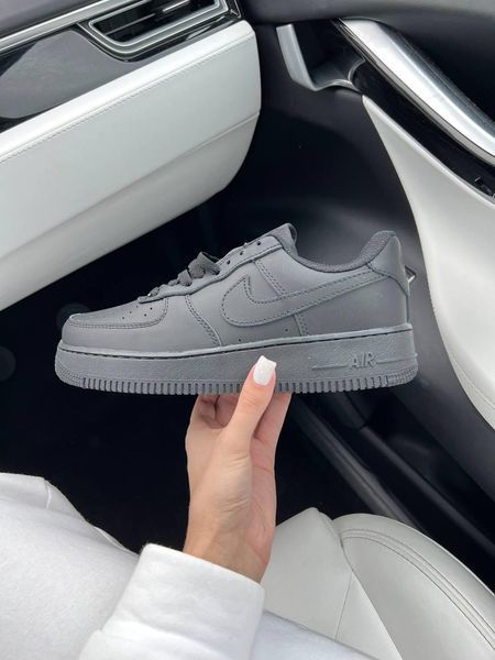 Чорні шкіряні кросівки Найк Ейр Форс унісекс Nike Air Force 1 Classic Black 36 ALL00828W фото