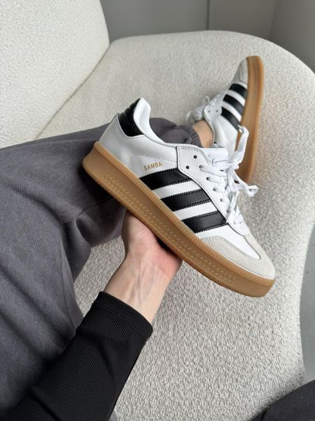 Білі кросівки Adidas Samba XLG White Black Gum Platform x Адідас Самба 36 ALL16063 фото
