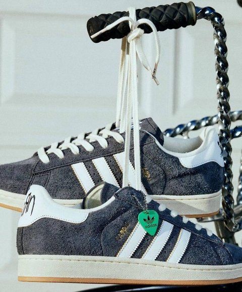 Сірі кросівки замшеві Adidas Campus Korn Grey White x Адідас Кампус 36 ALL17610 фото