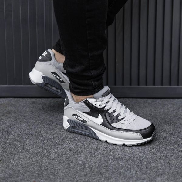 Сірі кросівки унісекс Nike Air Max 90 Grey Black White х Ейр Макс 40 ALL20407 фото