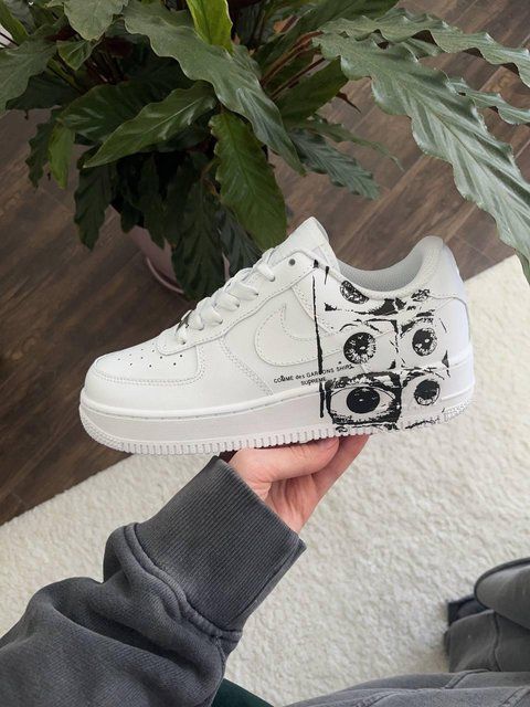 Білі кросівки унісекс Nike Air Force 1 Low x Comme des Gar&ccedil;ons Supreme х Найк Ейр Форс 36 ALL20445 фото
