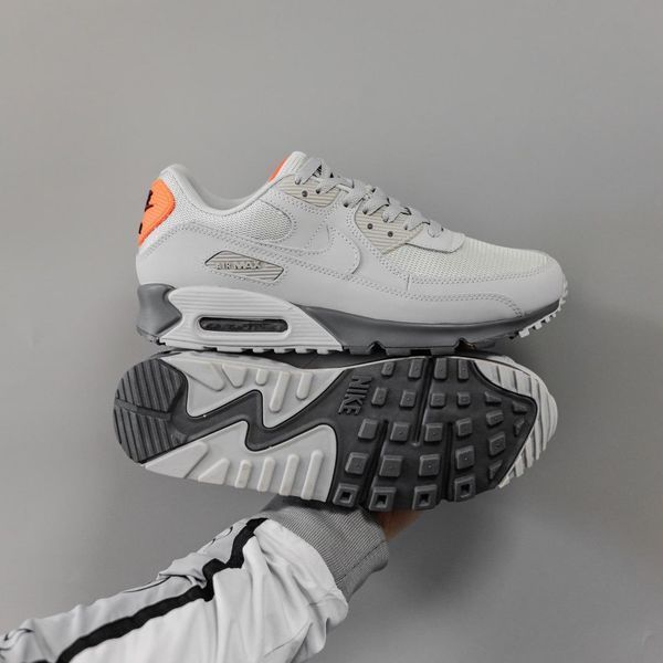 Сірі кросівки унісекс Nike Air Max 90 Grey Orange х Ейр Макс 40 ALL24583 фото