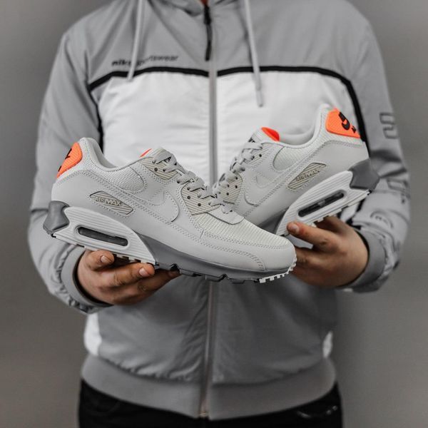Сірі кросівки унісекс Nike Air Max 90 Grey Orange х Ейр Макс 40 ALL24583 фото